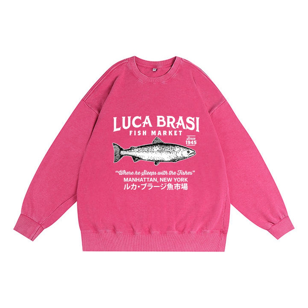 Gaming Cat with Coca-Cola Retro Premium Washed Cotton Crewneck Sweatshirt
