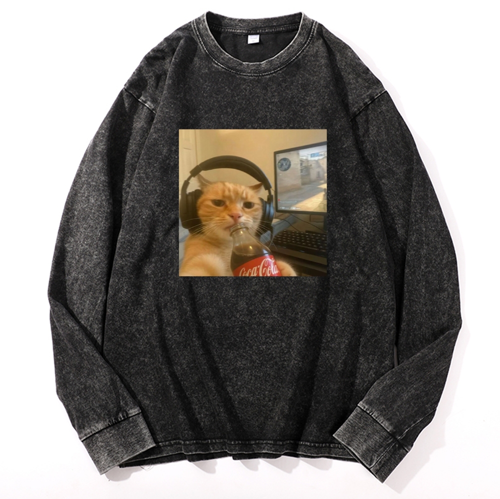 Luca Brasi Fish Market Retro Washed Long Sleeve T-Shirt