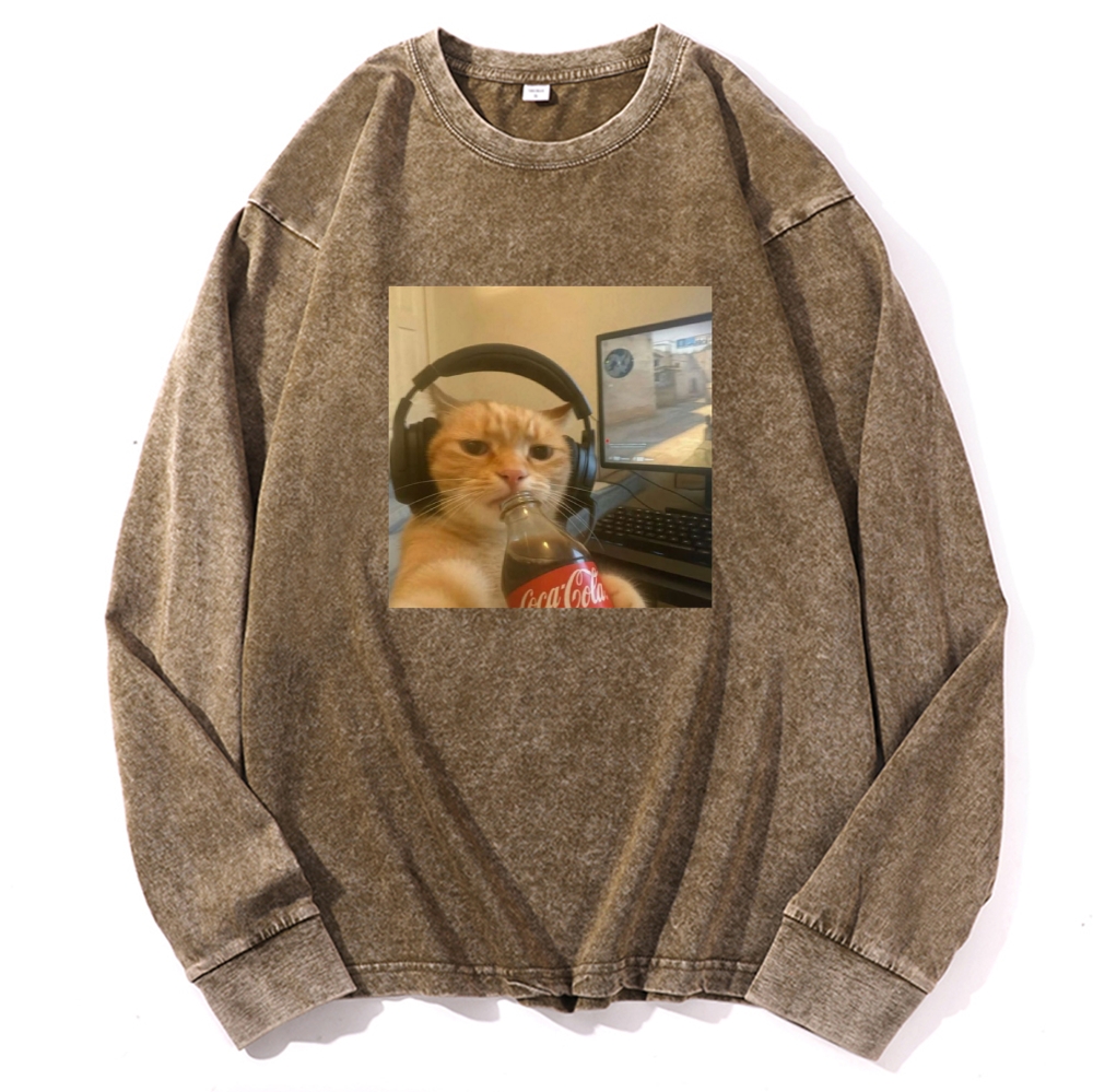 Luca Brasi Fish Market Retro Washed Long Sleeve T-Shirt