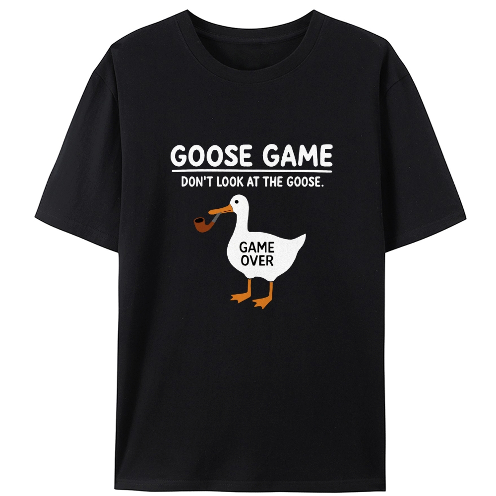 Goose Game Don't Look at the Goose Retro Designed for Women - Slim Fit Cotton Tee