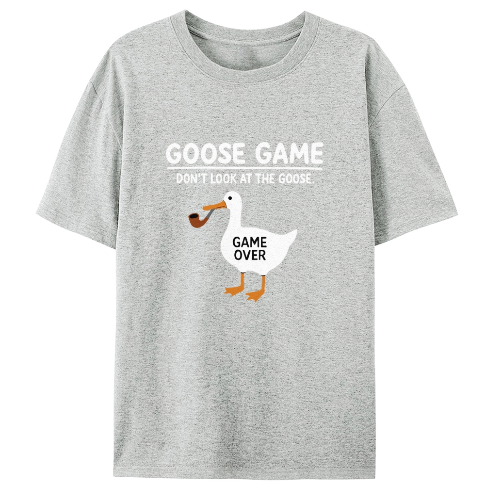 Goose Game Don't Look at the Goose Retro Designed for Women - Slim Fit Cotton Tee
