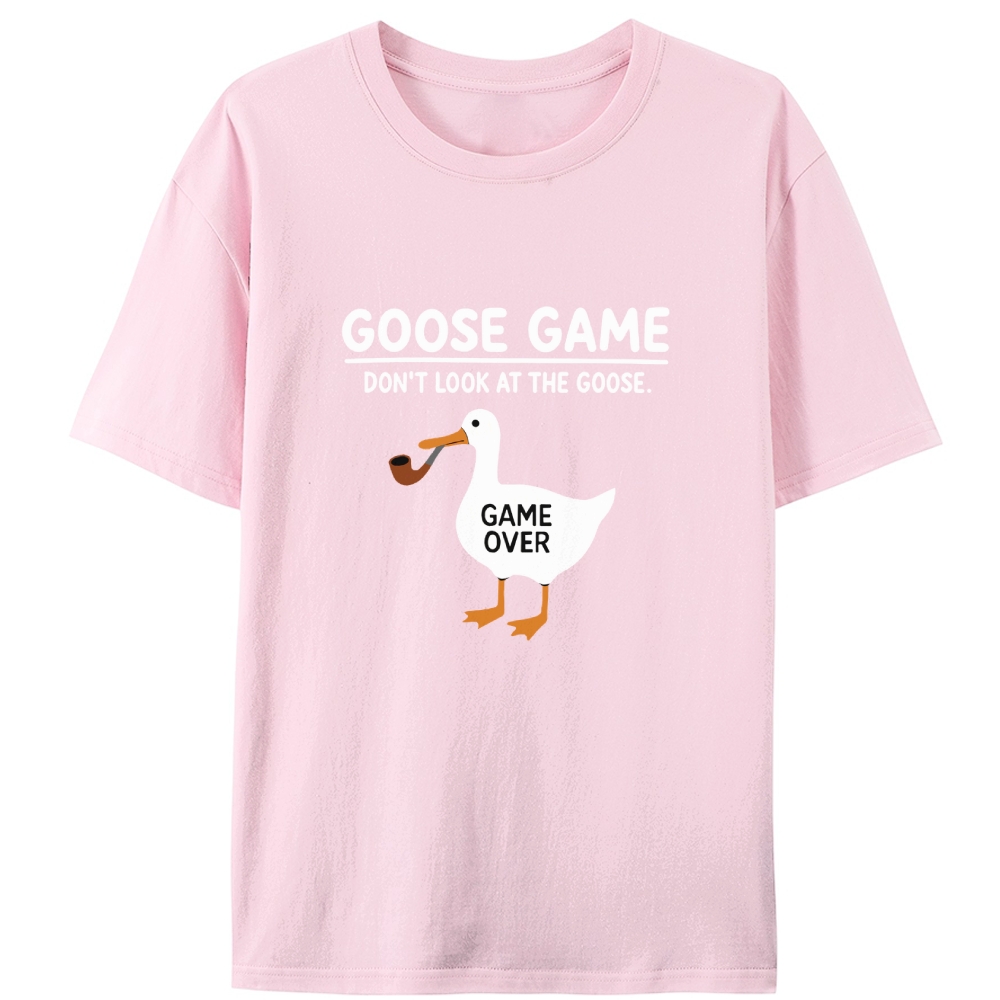 Goose Game Don't Look at the Goose Retro Designed for Women - Slim Fit Cotton Tee