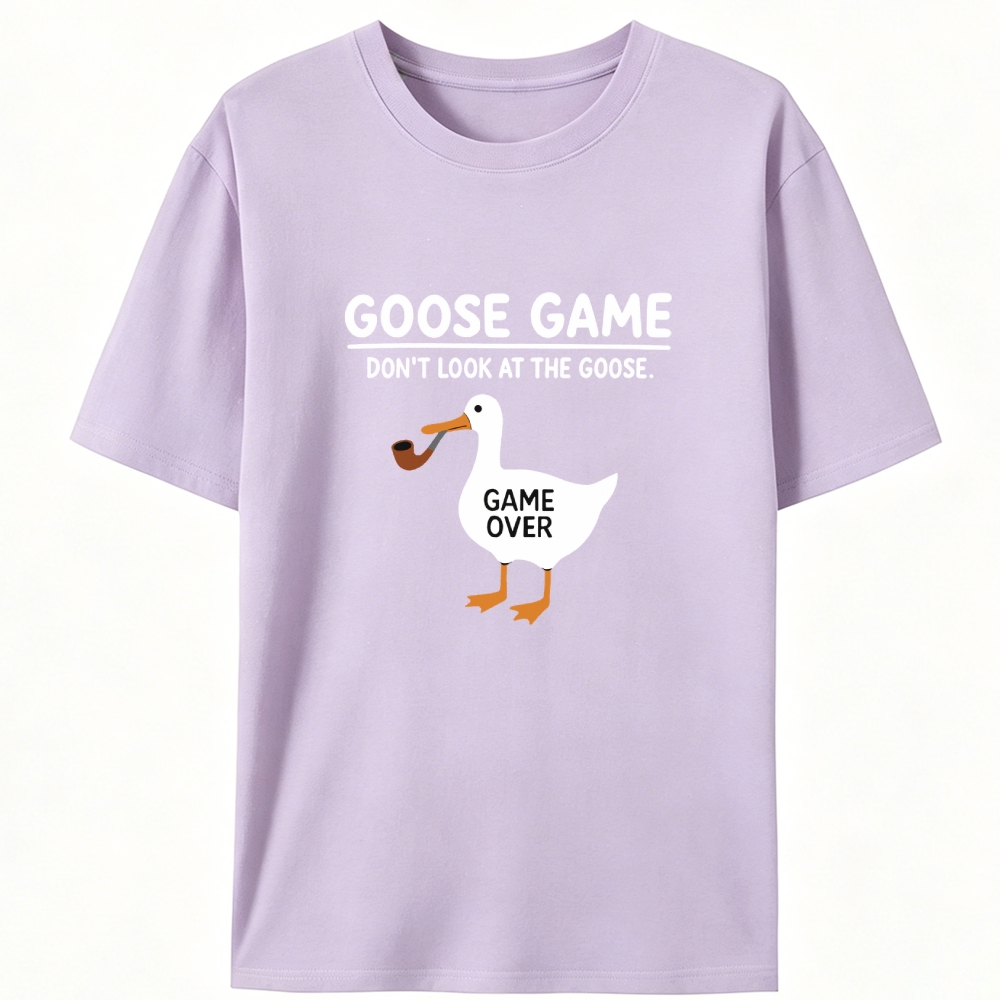 Goose Game Don't Look at the Goose Retro Designed for Women - Slim Fit Cotton Tee