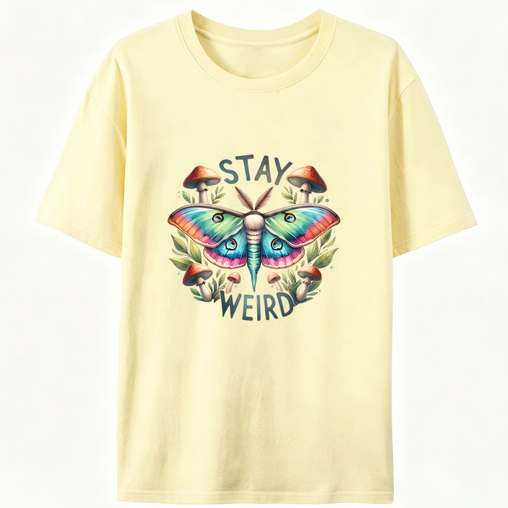 Stay Weird Retro Designed for Women - Slim Fit Cotton Tee