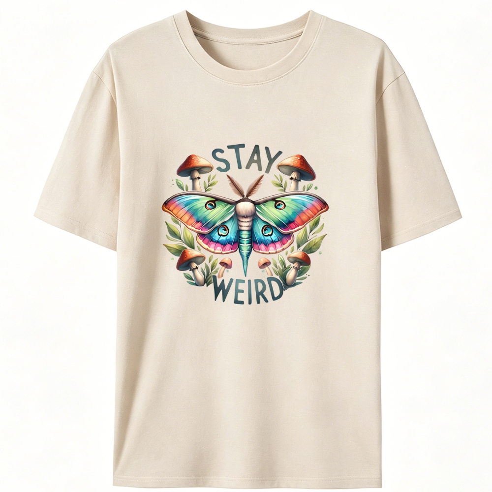 Stay Weird Retro Designed for Women - Slim Fit Cotton Tee