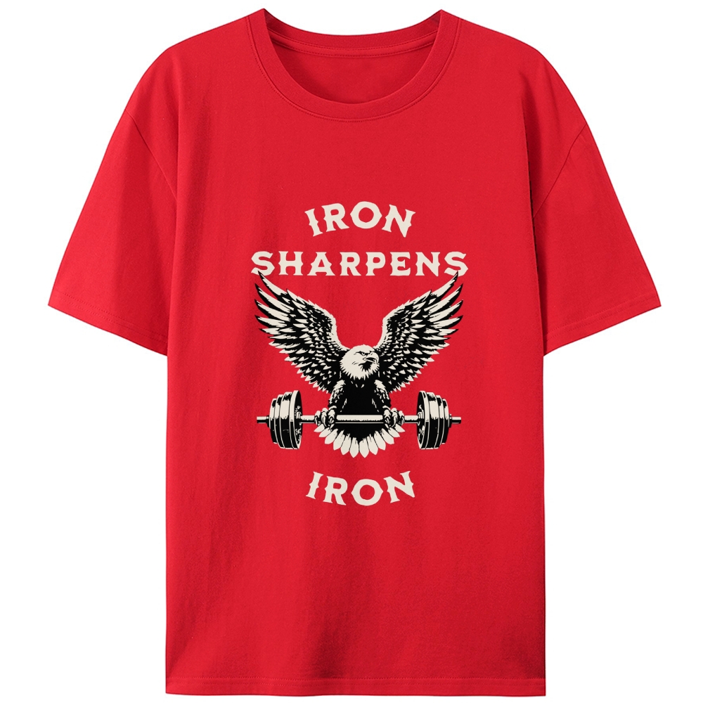 Iron Sharpens Iron Eagle Lifting Retro Designed for Women - Slim Fit Cotton Tee