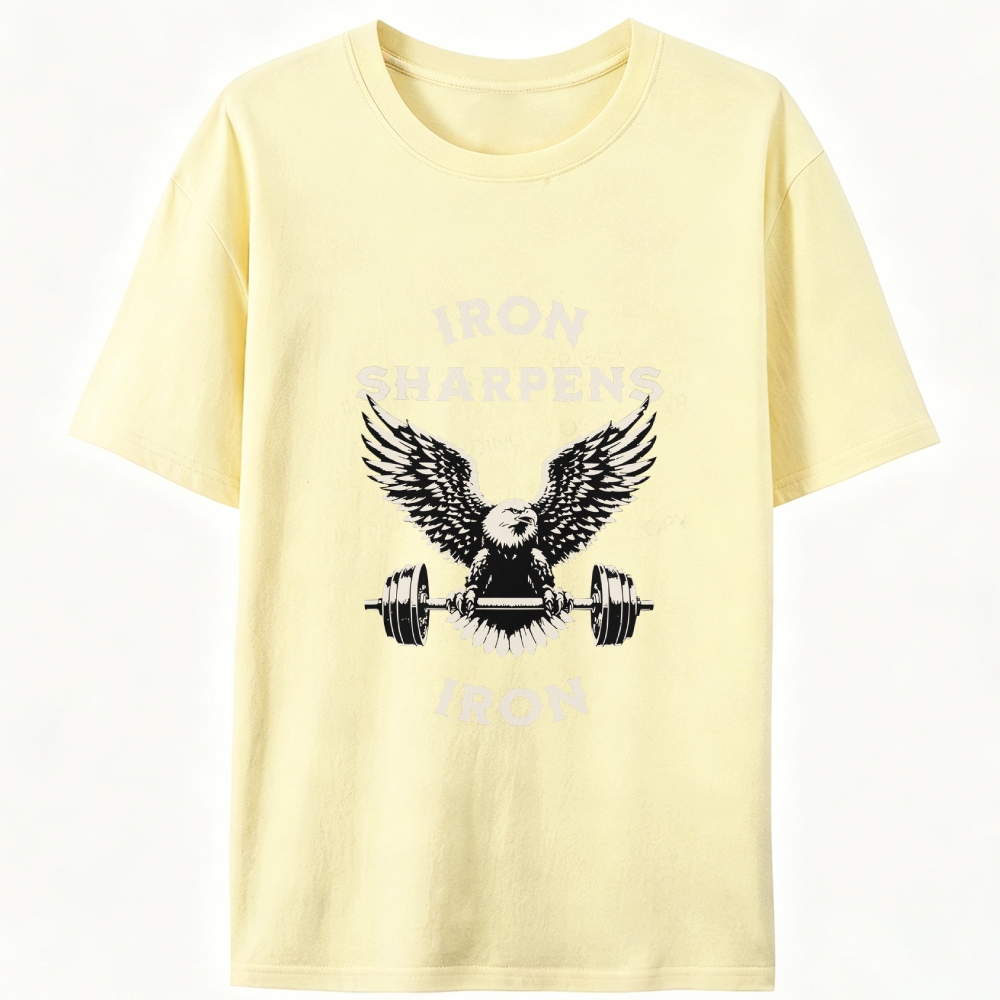 Iron Sharpens Iron Eagle Lifting Retro Designed for Women - Slim Fit Cotton Tee