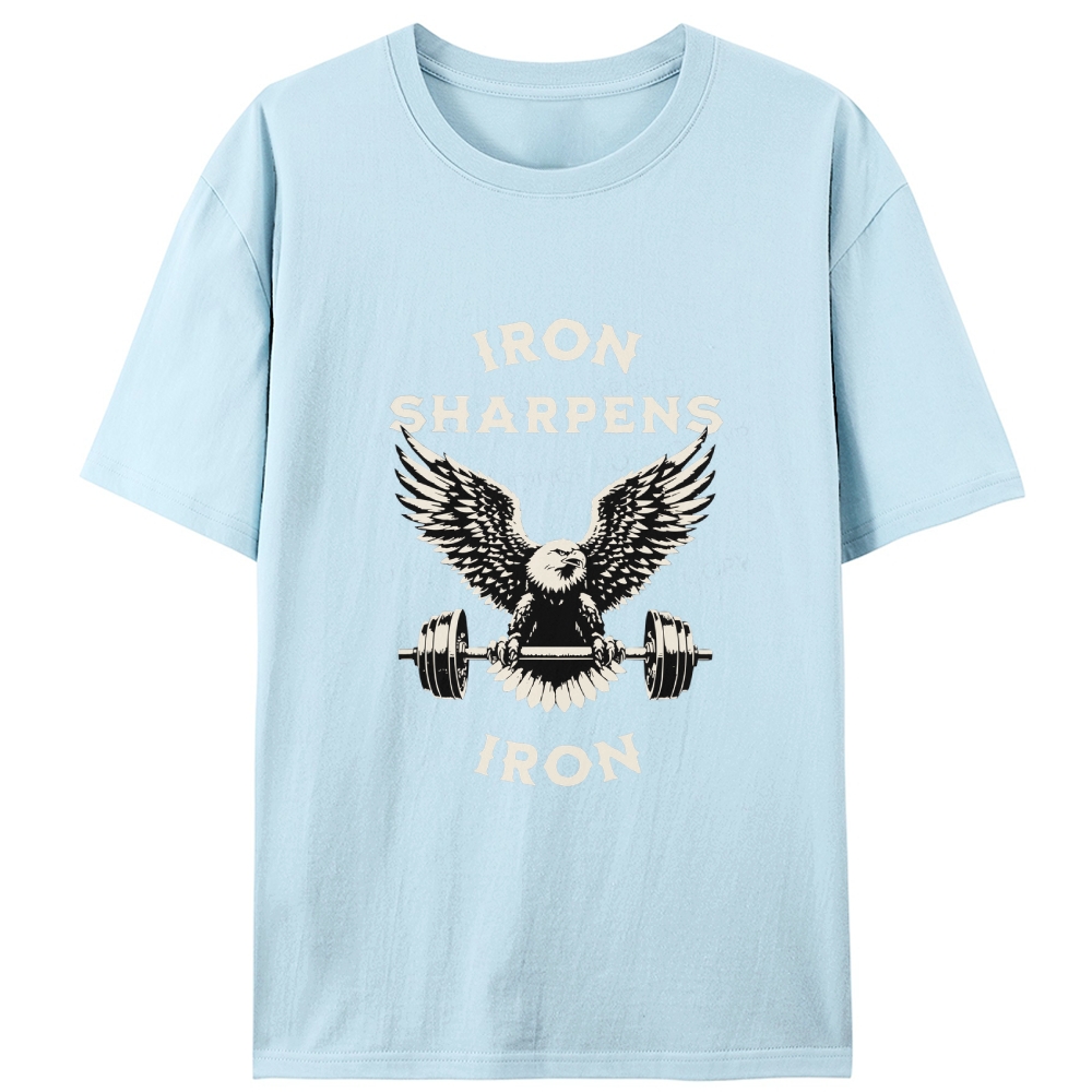 Iron Sharpens Iron Eagle Lifting Retro Designed for Women - Slim Fit Cotton Tee