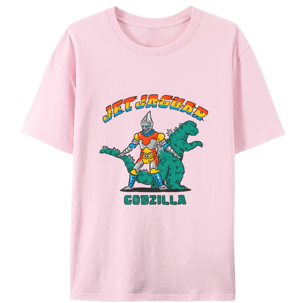 Jet Jaguar & Godzilla Retro Kaiju Retro Designed for Women - Slim Fit Cotton Tee
