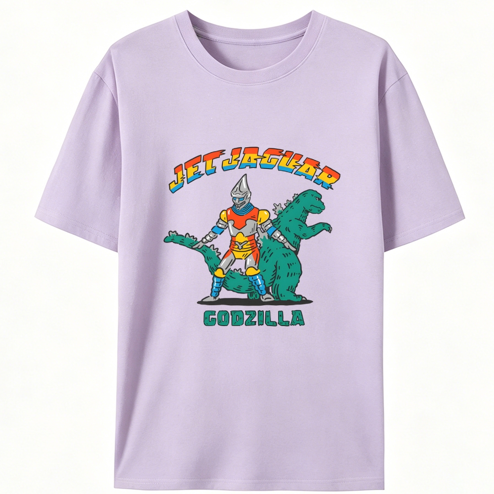Jet Jaguar & Godzilla Retro Kaiju Retro Designed for Women - Slim Fit Cotton Tee