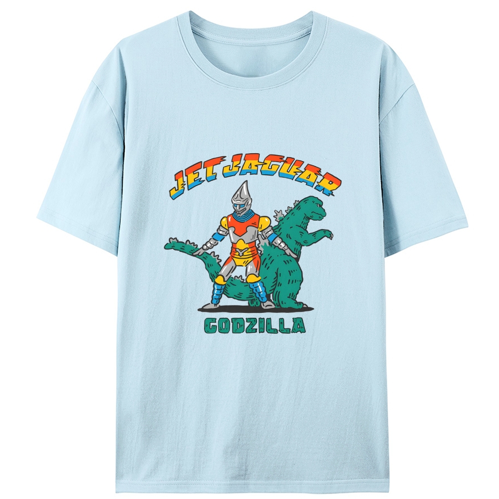 Jet Jaguar & Godzilla Retro Kaiju Retro Designed for Women - Slim Fit Cotton Tee