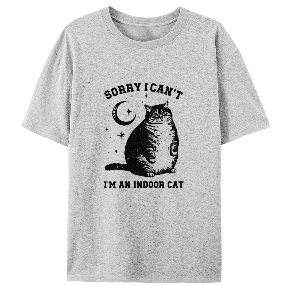 Chonky Indoor Cat Retro Designed for Women - Slim Fit Cotton Tee
