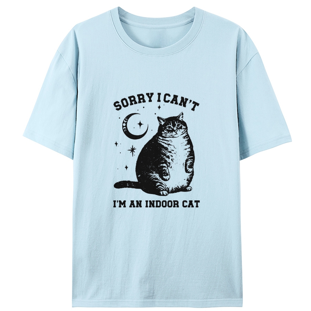 Chonky Indoor Cat Retro Designed for Women - Slim Fit Cotton Tee