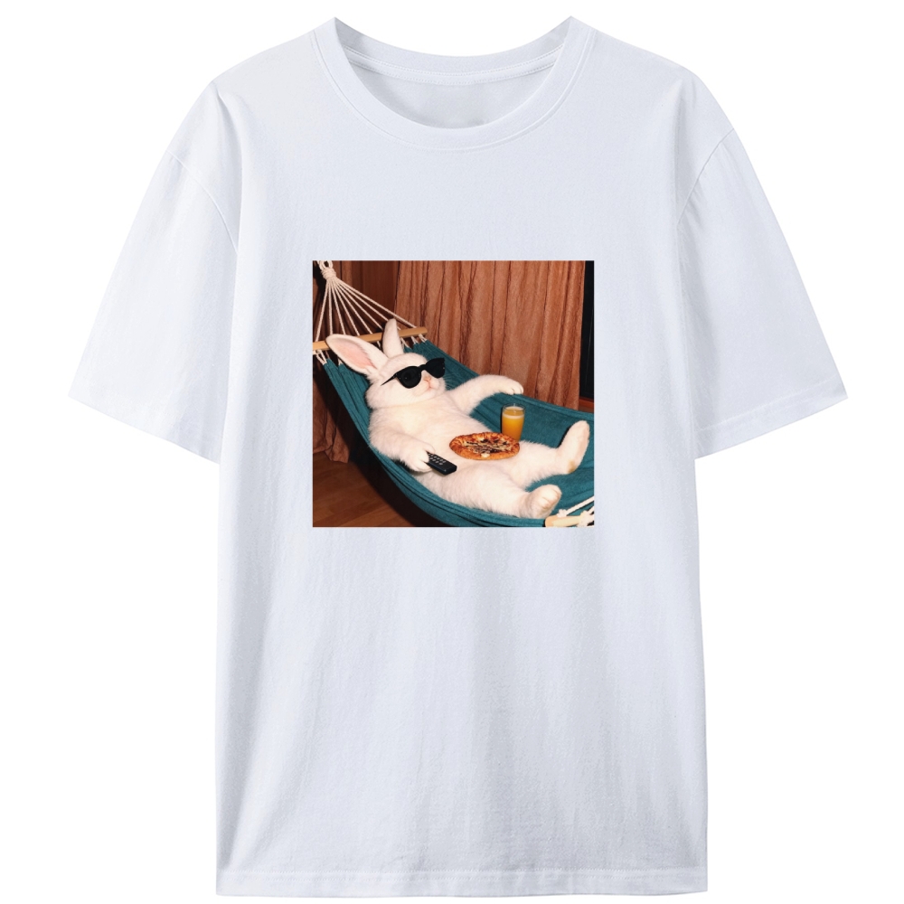 Weekend Vibes Bunny Designed for Women - Slim Fit Cotton Tee