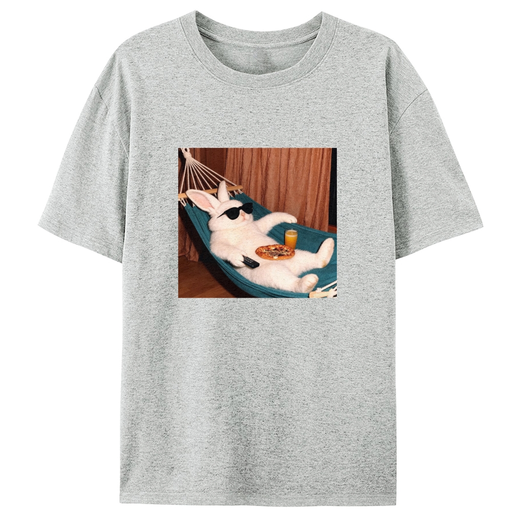 Weekend Vibes Bunny Designed for Women - Slim Fit Cotton Tee