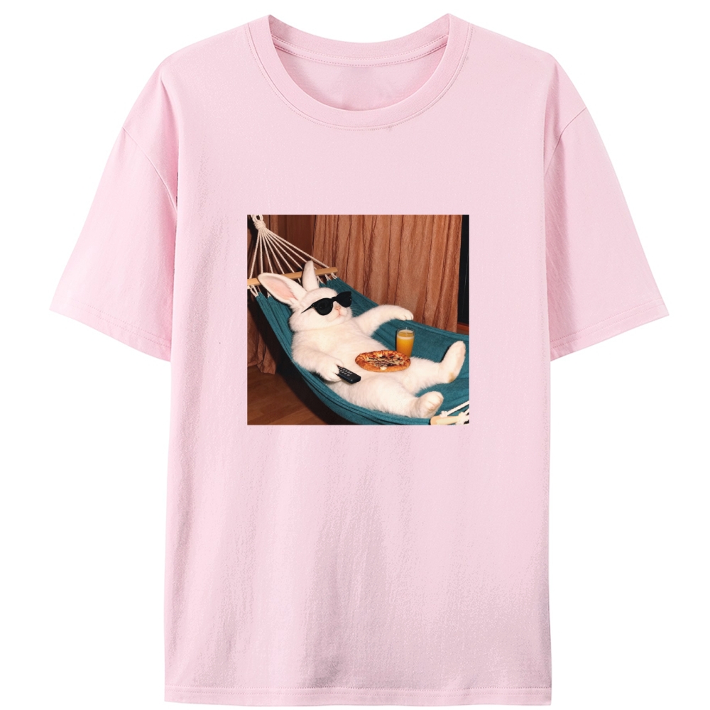 Weekend Vibes Bunny Designed for Women - Slim Fit Cotton Tee