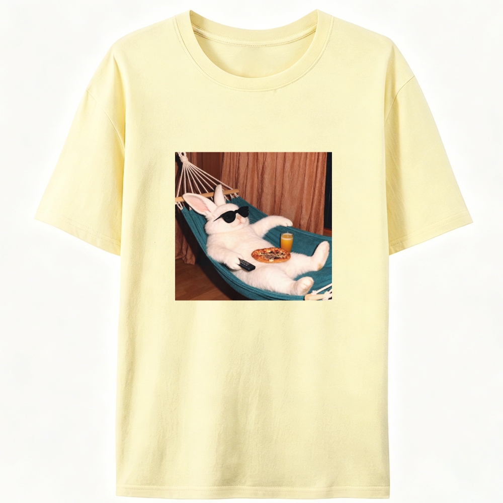 Weekend Vibes Bunny Designed for Women - Slim Fit Cotton Tee