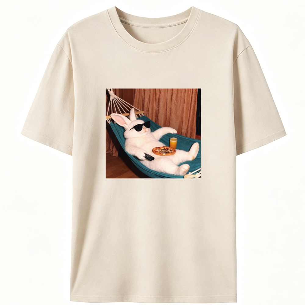 Weekend Vibes Bunny Designed for Women - Slim Fit Cotton Tee