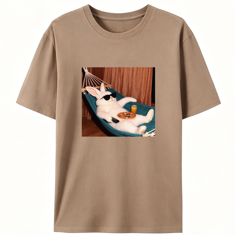 Weekend Vibes Bunny Designed for Women - Slim Fit Cotton Tee