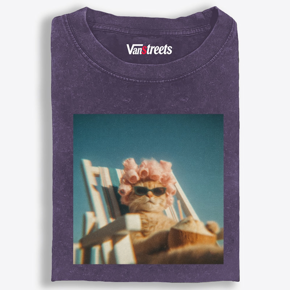 Pink Roller Rich Auntie Retro Washed T-Shirt | 100% Cotton | Streetwear Essential