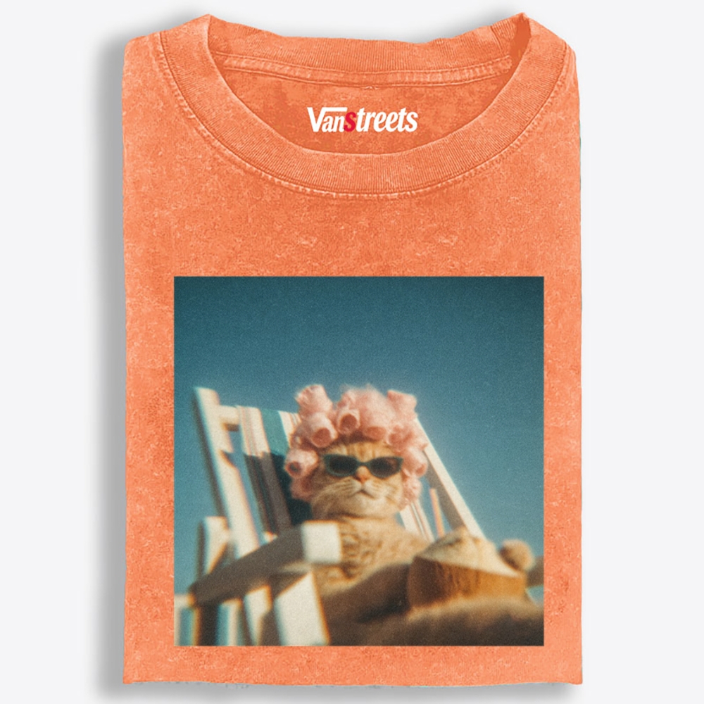 Pink Roller Rich Auntie Retro Washed T-Shirt | 100% Cotton | Streetwear Essential