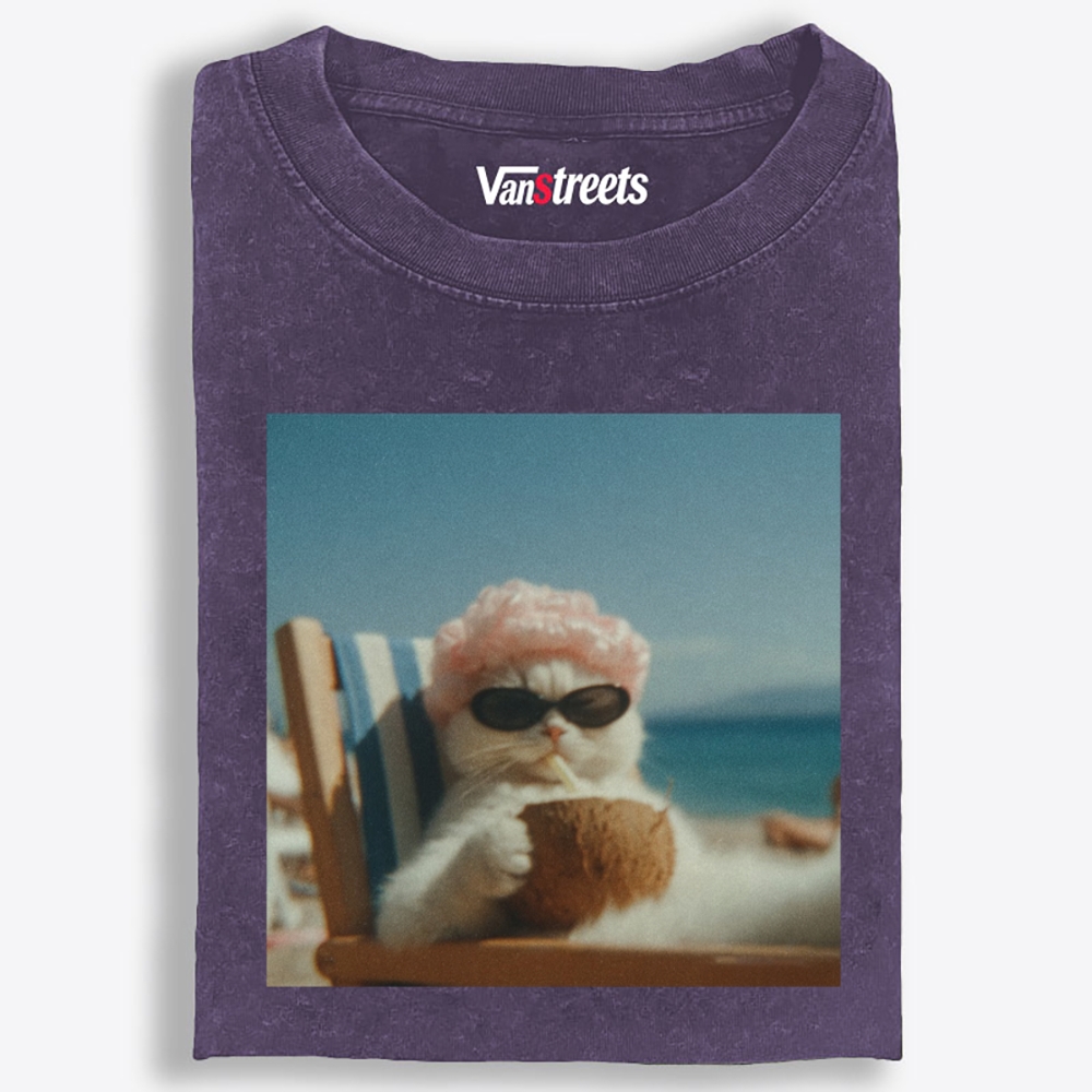 Pink Roller Coco Auntie Retro Washed T-Shirt | 100% Cotton | Streetwear Essential