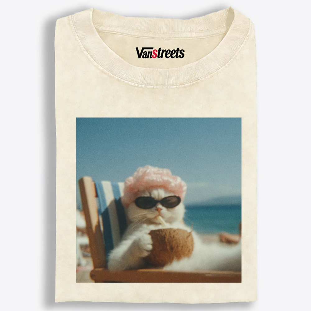 Pink Roller Coco Auntie Retro Washed T-Shirt | 100% Cotton | Streetwear Essential