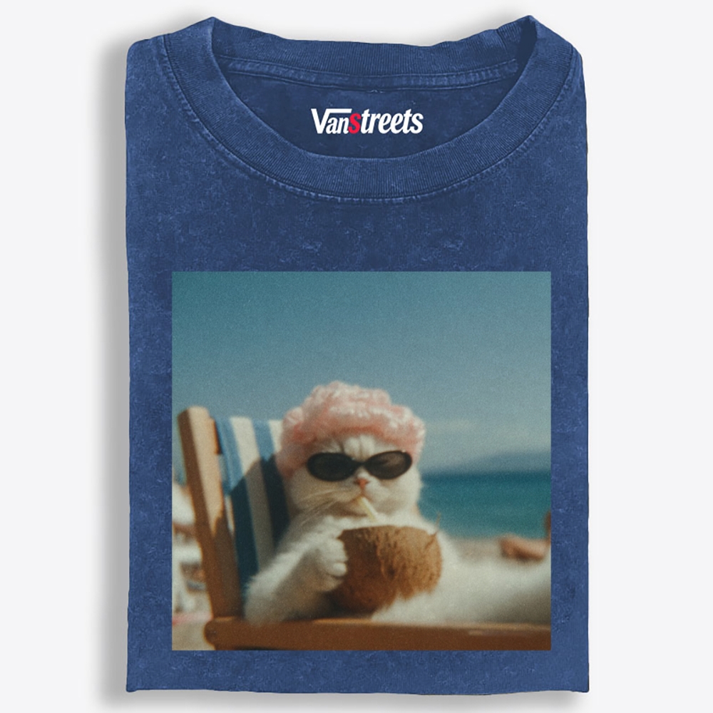Pink Roller Coco Auntie Retro Washed T-Shirt | 100% Cotton | Streetwear Essential