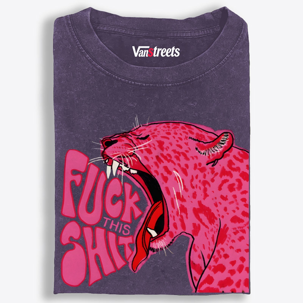 Pink Fuck This Shit Retro Washed T-Shirt | 100% Cotton | Streetwear Essential