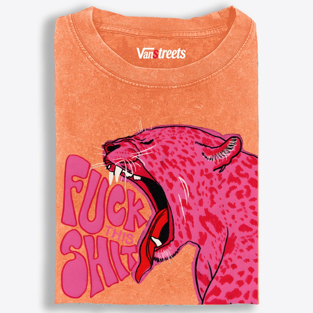 Pink Fuck This Shit Retro Washed T-Shirt | 100% Cotton | Streetwear Essential