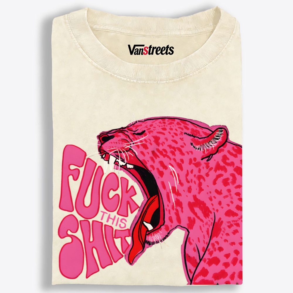 Pink Fuck This Shit Retro Washed T-Shirt | 100% Cotton | Streetwear Essential