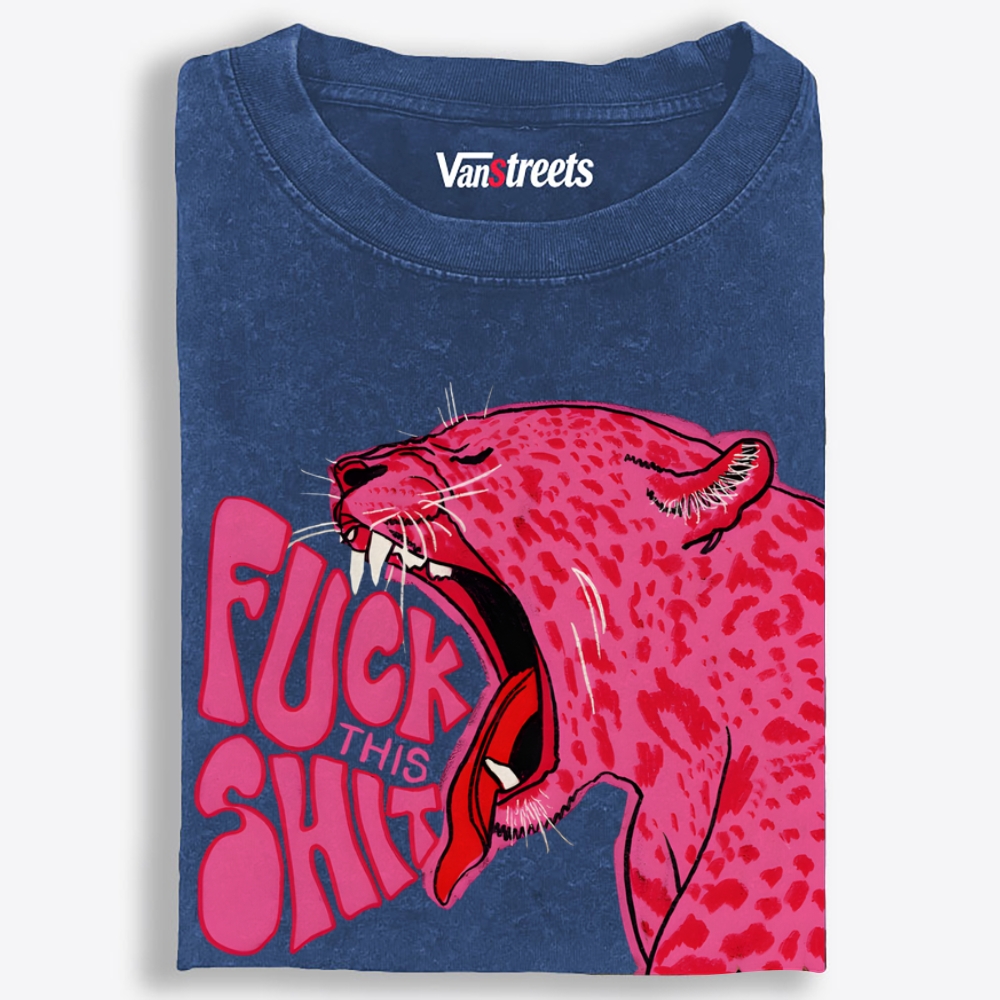 Pink Fuck This Shit Retro Washed T-Shirt | 100% Cotton | Streetwear Essential