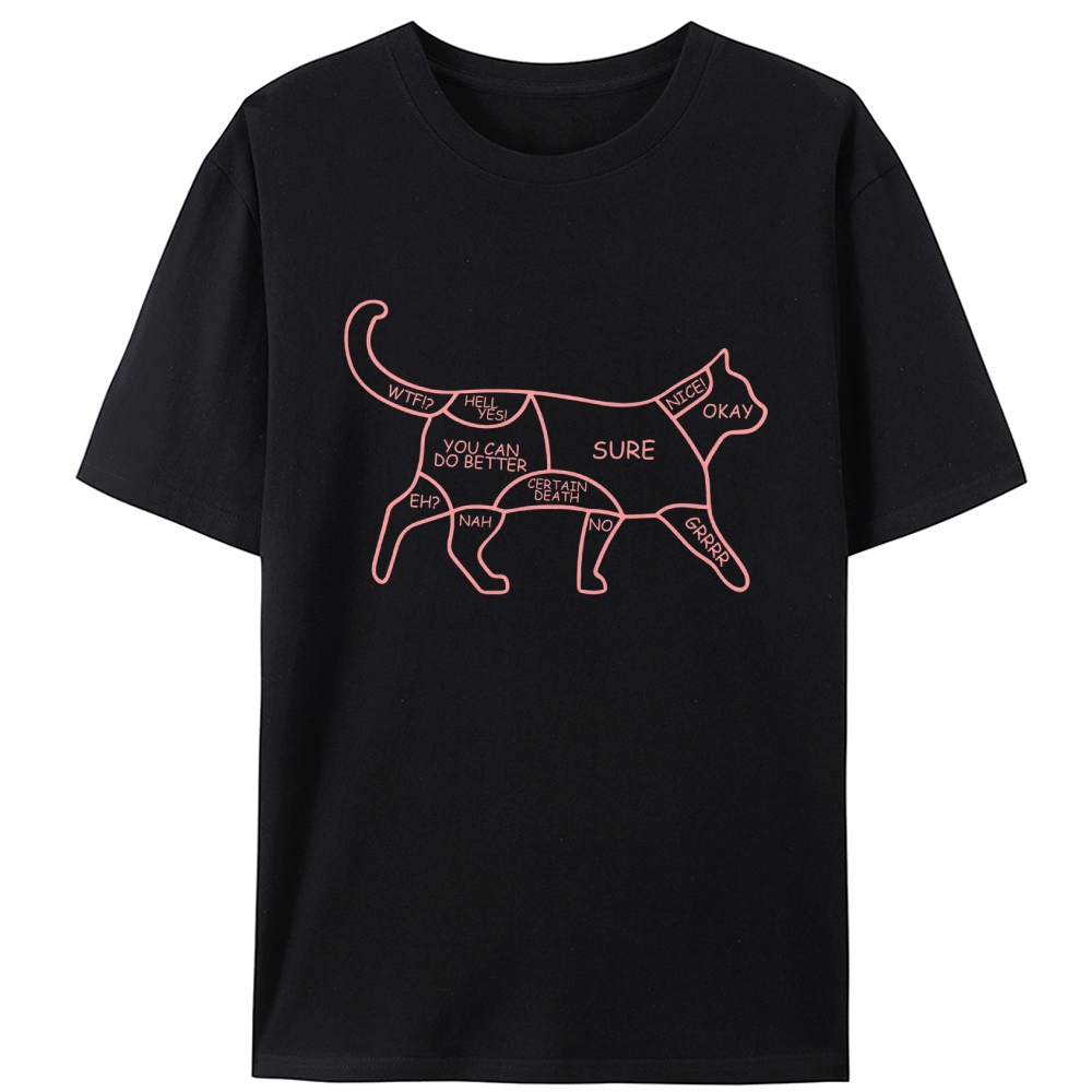 Cat Petting Zone Map Retro Designed for Women - Slim Fit Cotton Tee