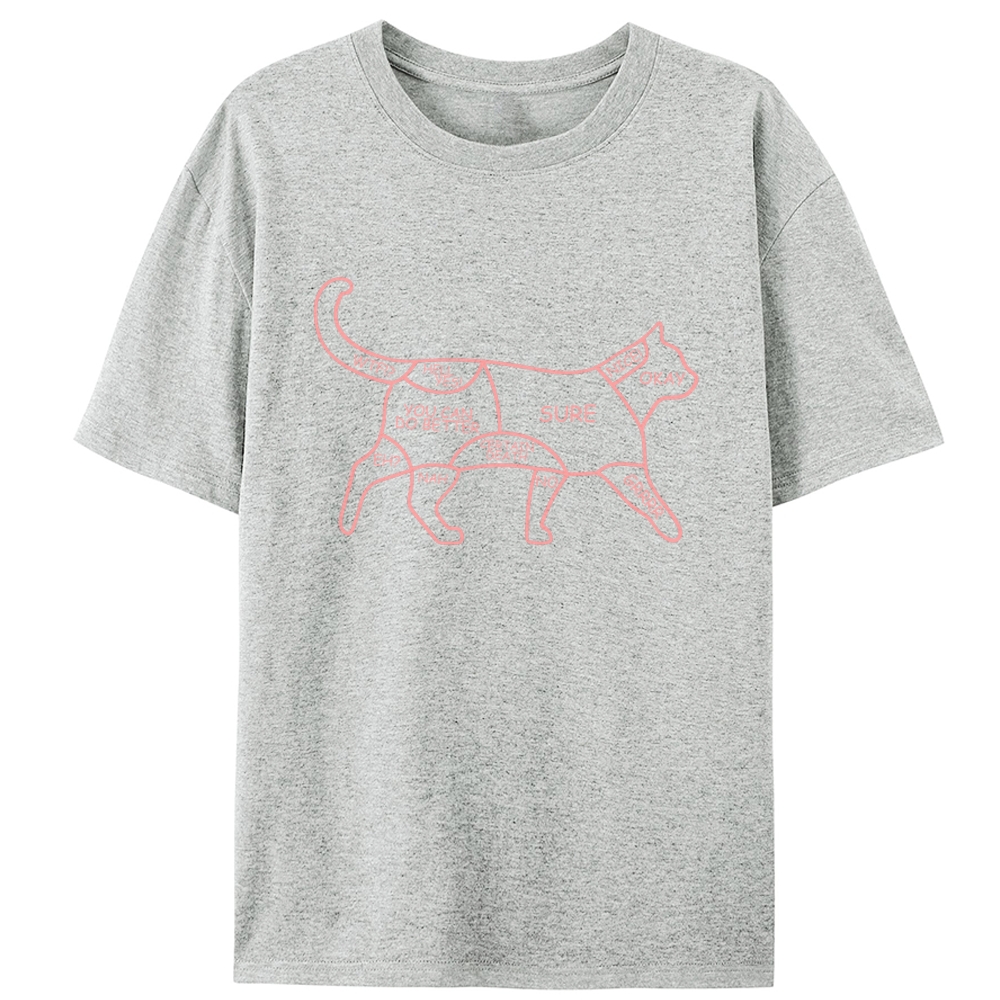Cat Petting Zone Map Retro Designed for Women - Slim Fit Cotton Tee
