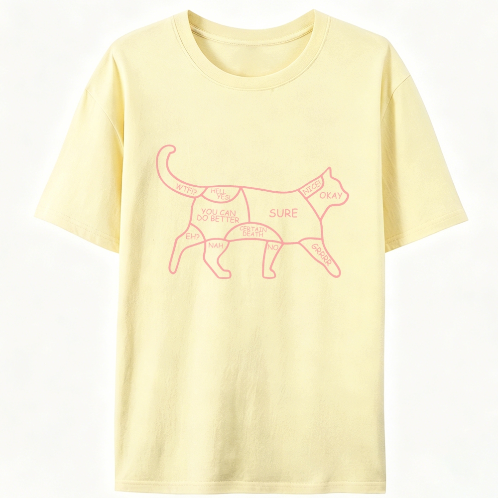 Cat Petting Zone Map Retro Designed for Women - Slim Fit Cotton Tee