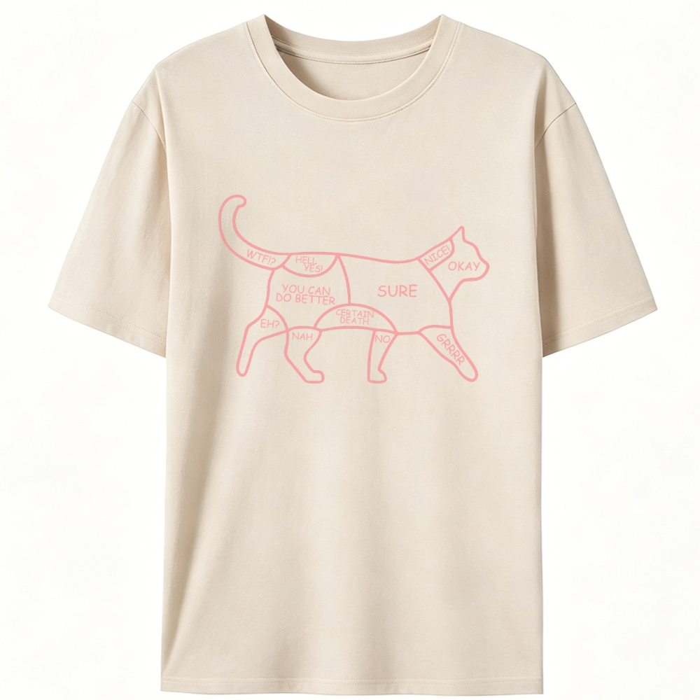 Cat Petting Zone Map Retro Designed for Women - Slim Fit Cotton Tee