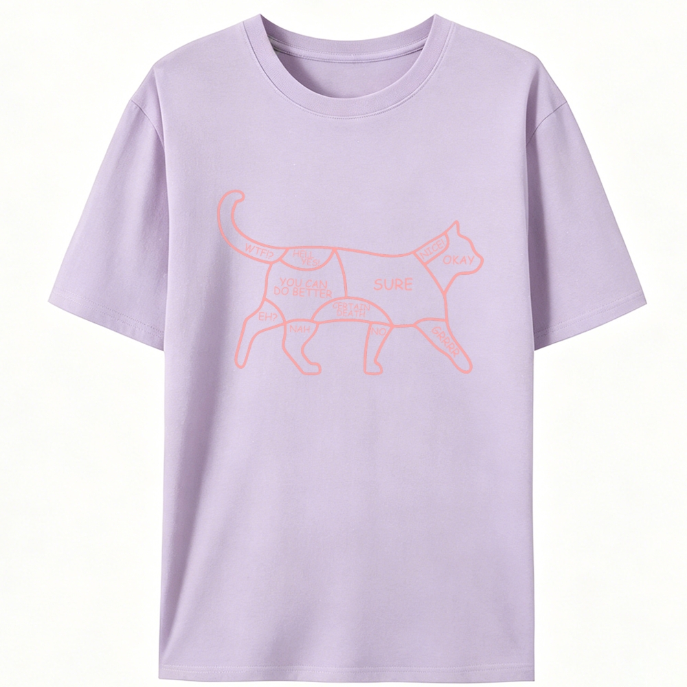Cat Petting Zone Map Retro Designed for Women - Slim Fit Cotton Tee