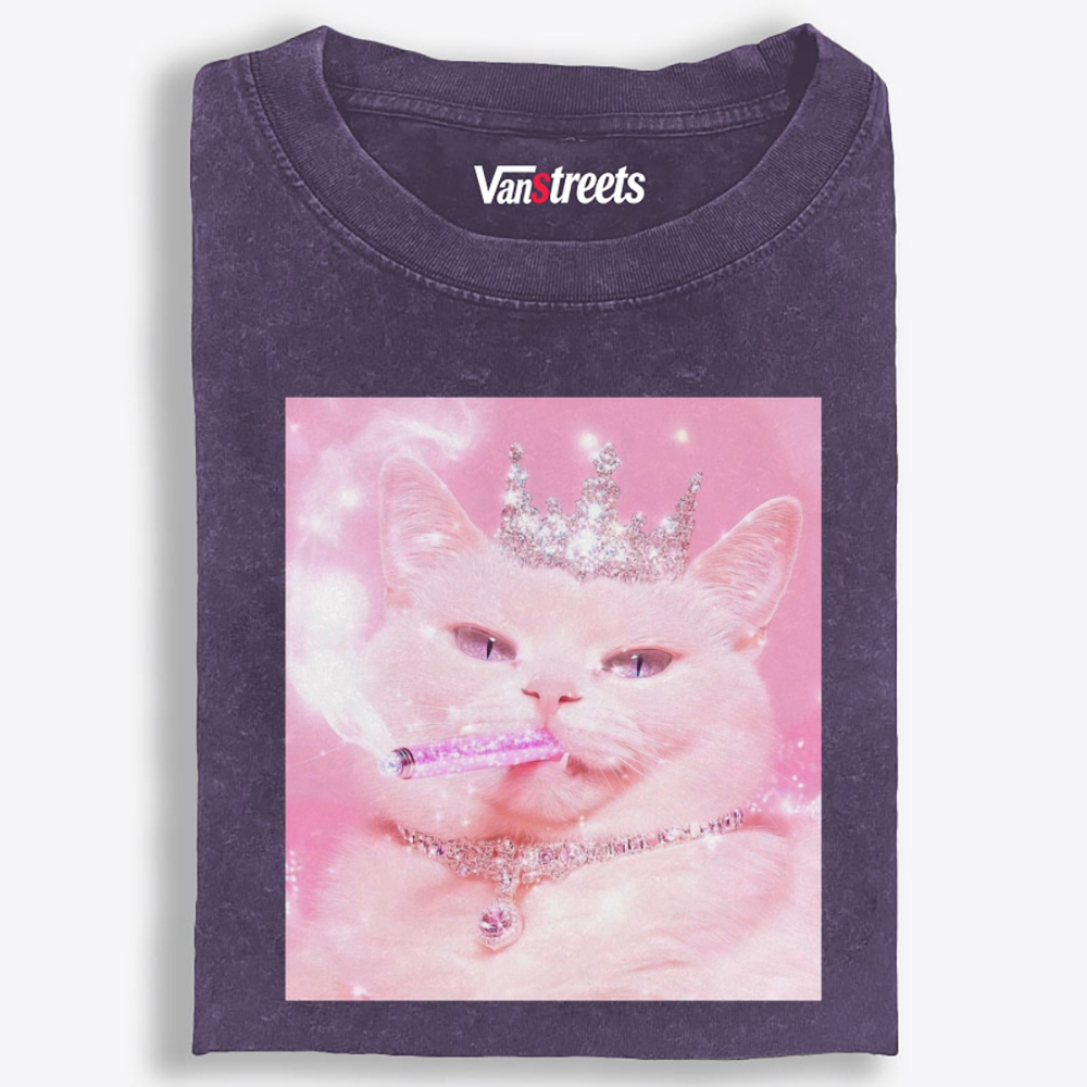 Pink Bling Queen Retro Washed T-Shirt | 100% Cotton | Streetwear Essential