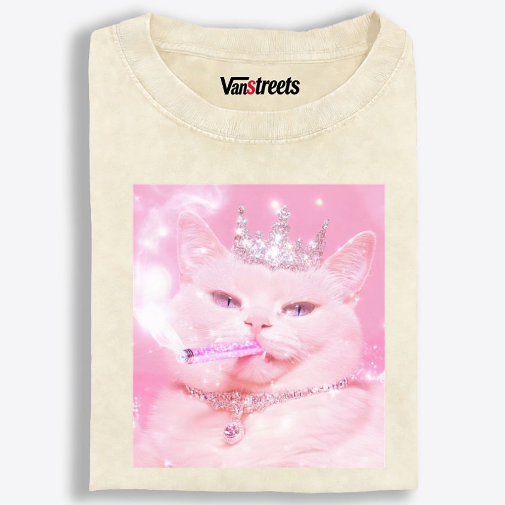 Pink Bling Queen Retro Washed T-Shirt | 100% Cotton | Streetwear Essential