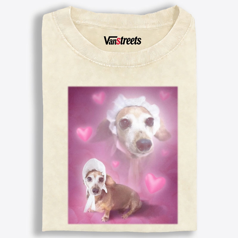 Bonnet Pink Dachshund Retro Washed T-Shirt | 100% Cotton | Streetwear Essential