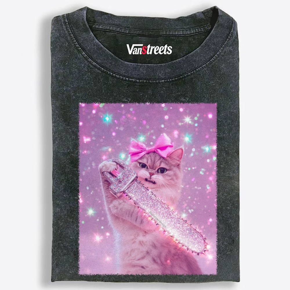 Bonnet Pink Dachshund Retro Washed T-Shirt | 100% Cotton | Streetwear Essential