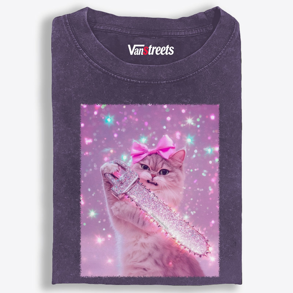 Bonnet Pink Dachshund Retro Washed T-Shirt | 100% Cotton | Streetwear Essential