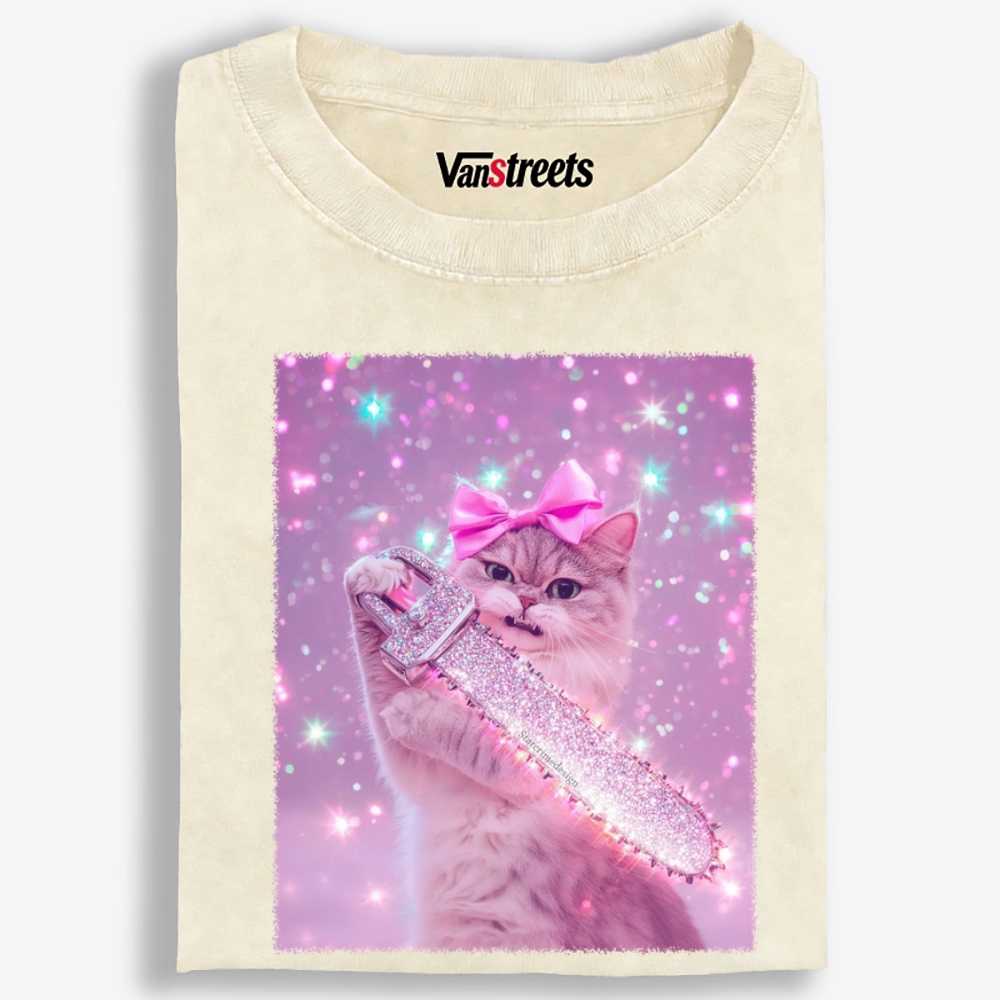 Bonnet Pink Dachshund Retro Washed T-Shirt | 100% Cotton | Streetwear Essential
