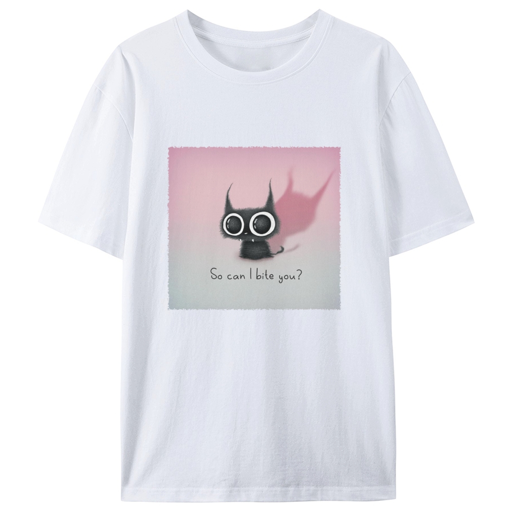 Cute But Fierce Demon Cat Retro Designed for Women - Slim Fit Cotton Tee
