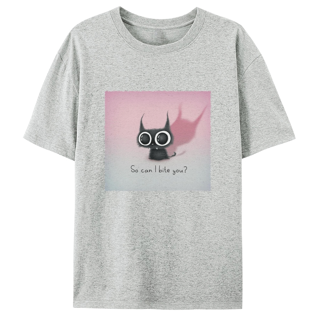 Cute But Fierce Demon Cat Retro Designed for Women - Slim Fit Cotton Tee