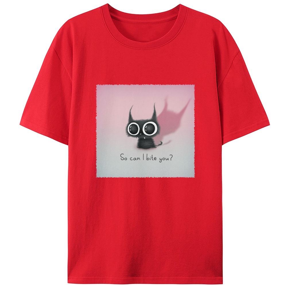Cute But Fierce Demon Cat Retro Designed for Women - Slim Fit Cotton Tee