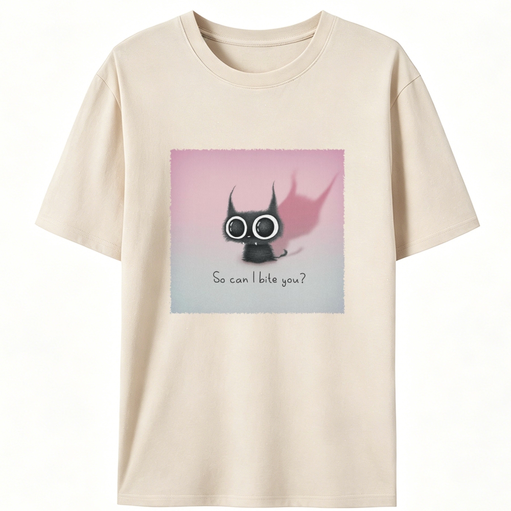 Cute But Fierce Demon Cat Retro Designed for Women - Slim Fit Cotton Tee