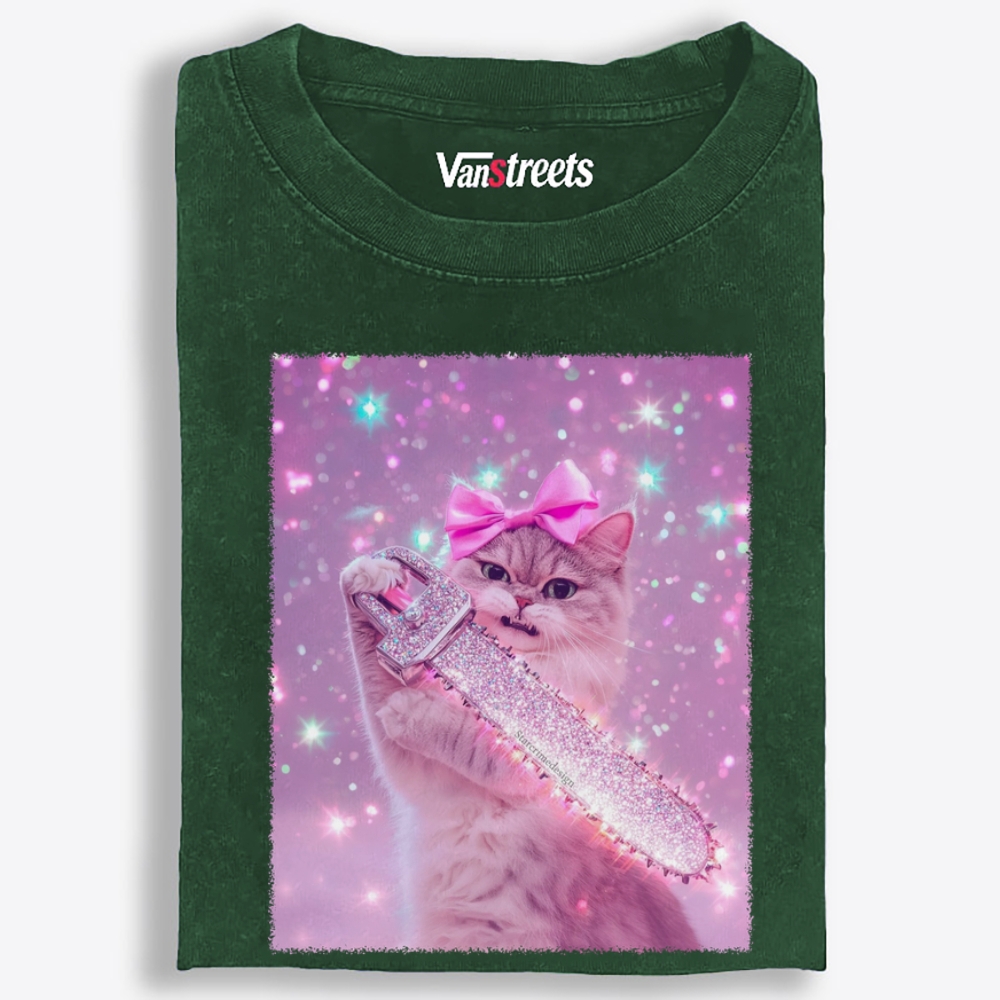 Bonnet Pink Dachshund Retro Washed T-Shirt | 100% Cotton | Streetwear Essential