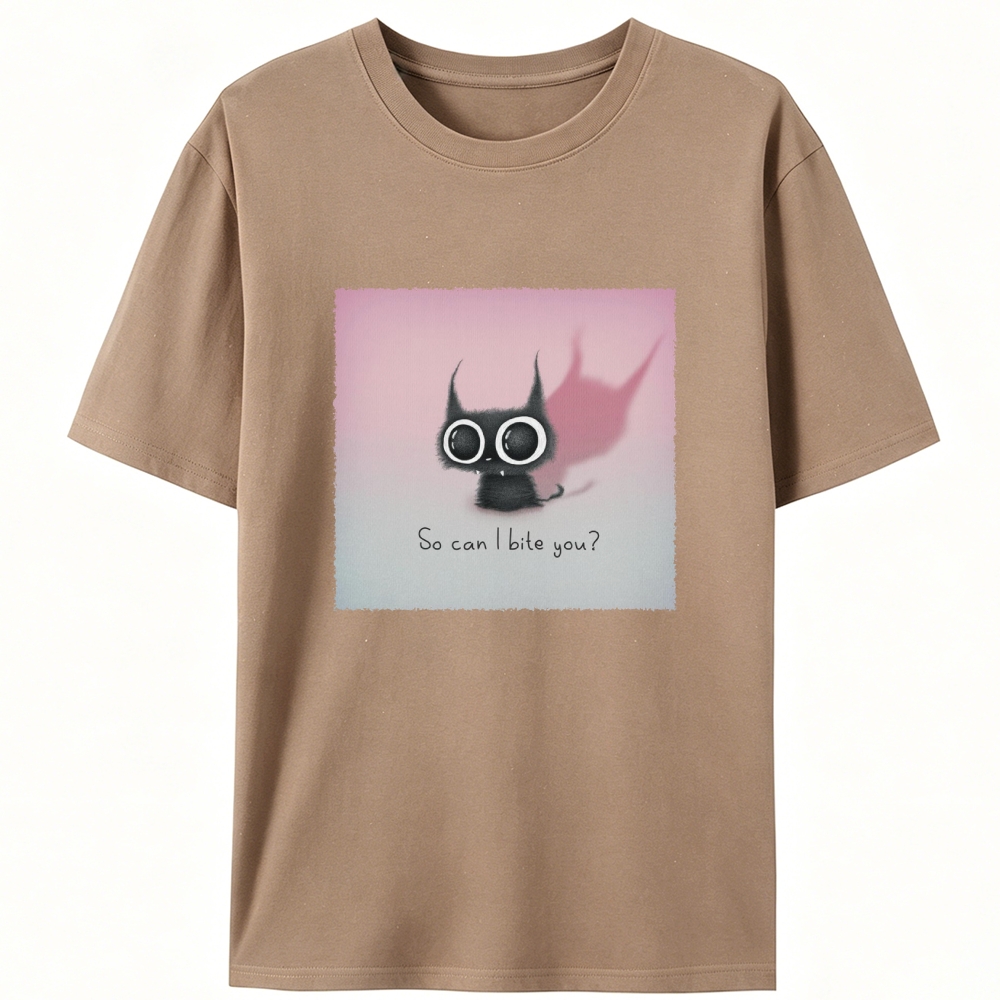 Cute But Fierce Demon Cat Retro Designed for Women - Slim Fit Cotton Tee