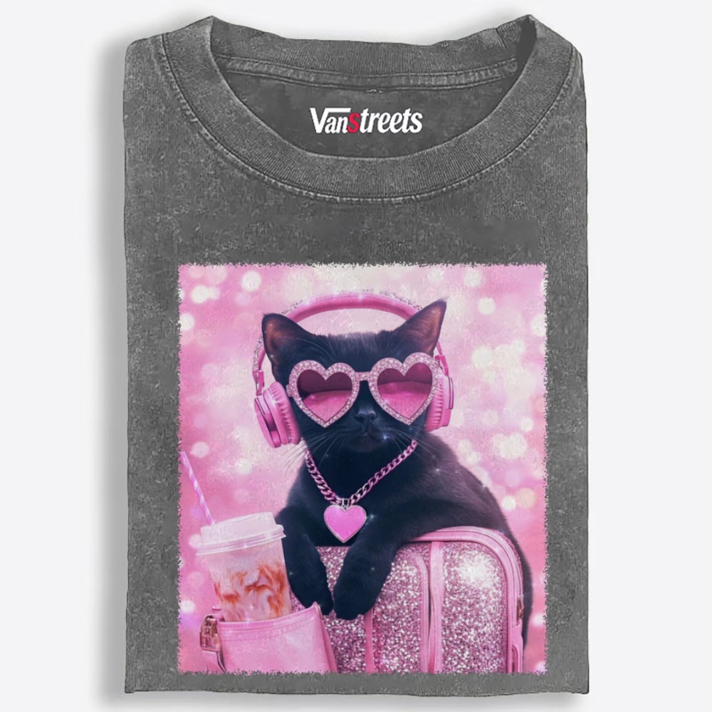 Pink Dopamine Life Retro Washed T-Shirt | 100% Cotton | Streetwear Essential